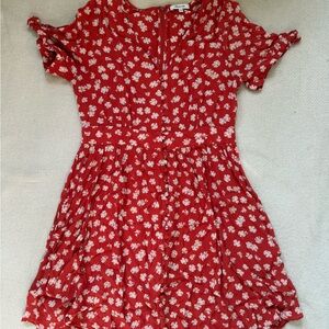 Madewell Floral Red Dress